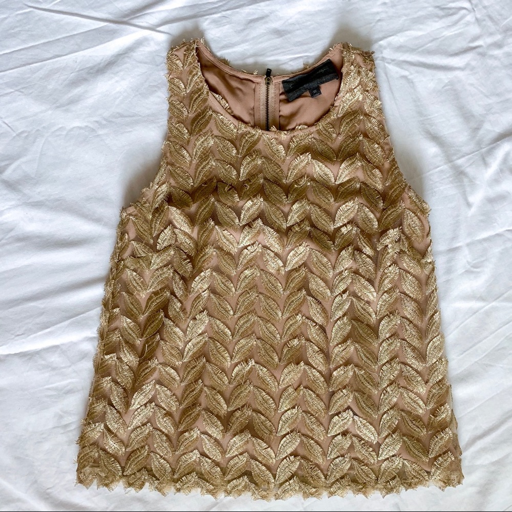 Gold Textured Tank by Sunday In Brooklyn